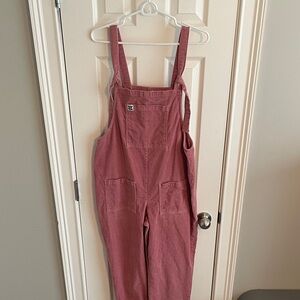 Lucy & Yak Dusty Rose Pink Overalls with Front Pockets